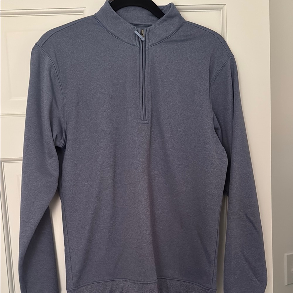 Johnnie-O Blue Zip Up Sweater Athletic Fit